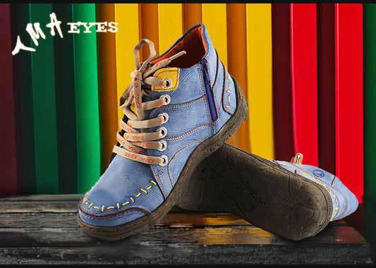 Discover the Ultimate Comfort: TMA EYES Ankle Boots Now Available in Sizes 43/44 for Wider Feet!