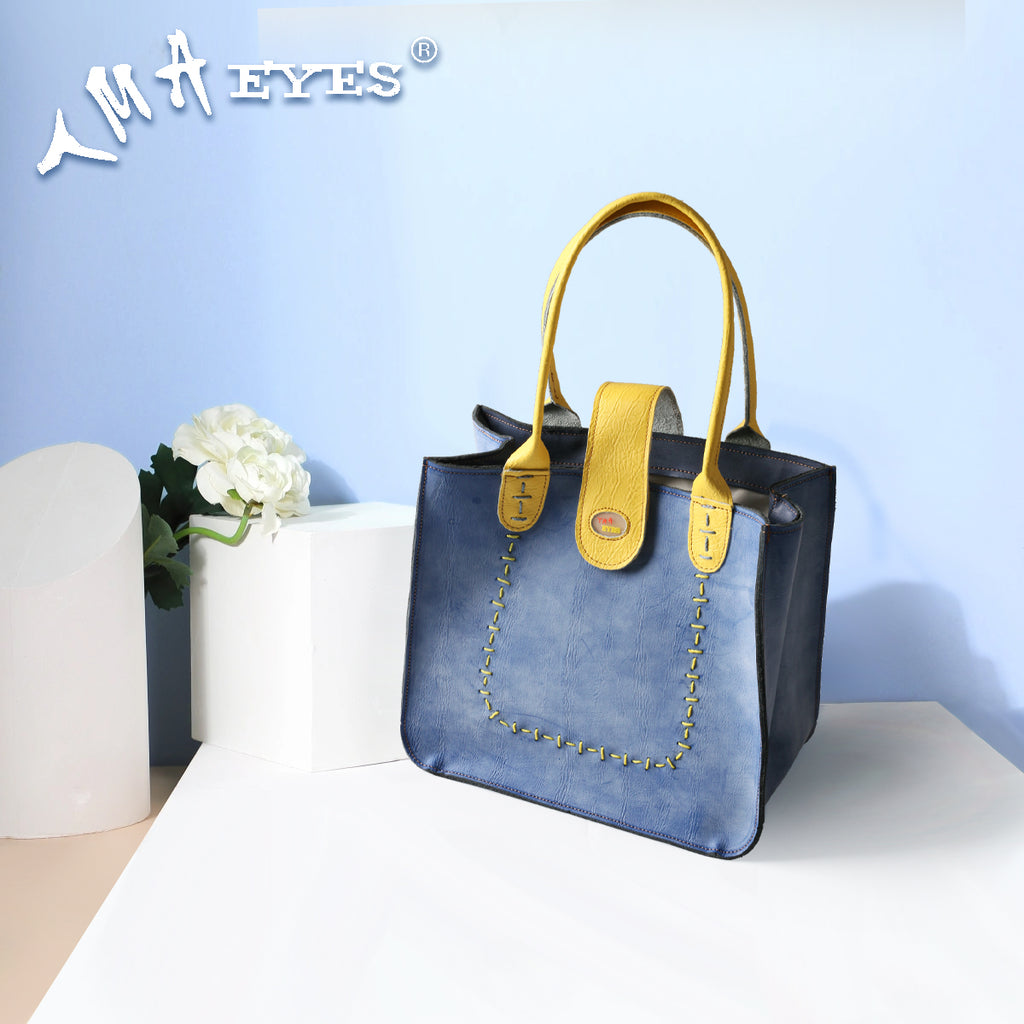 Elevate Your Everyday Look with the TMA EYES Color-Blocked Tote Bag