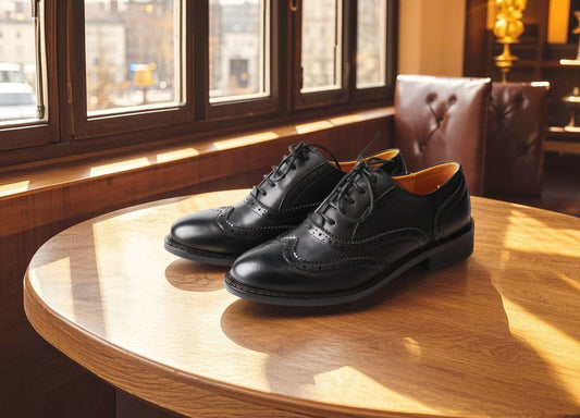 Step into Elegance: TMA EYES Baroque Carved Oxford Shoes