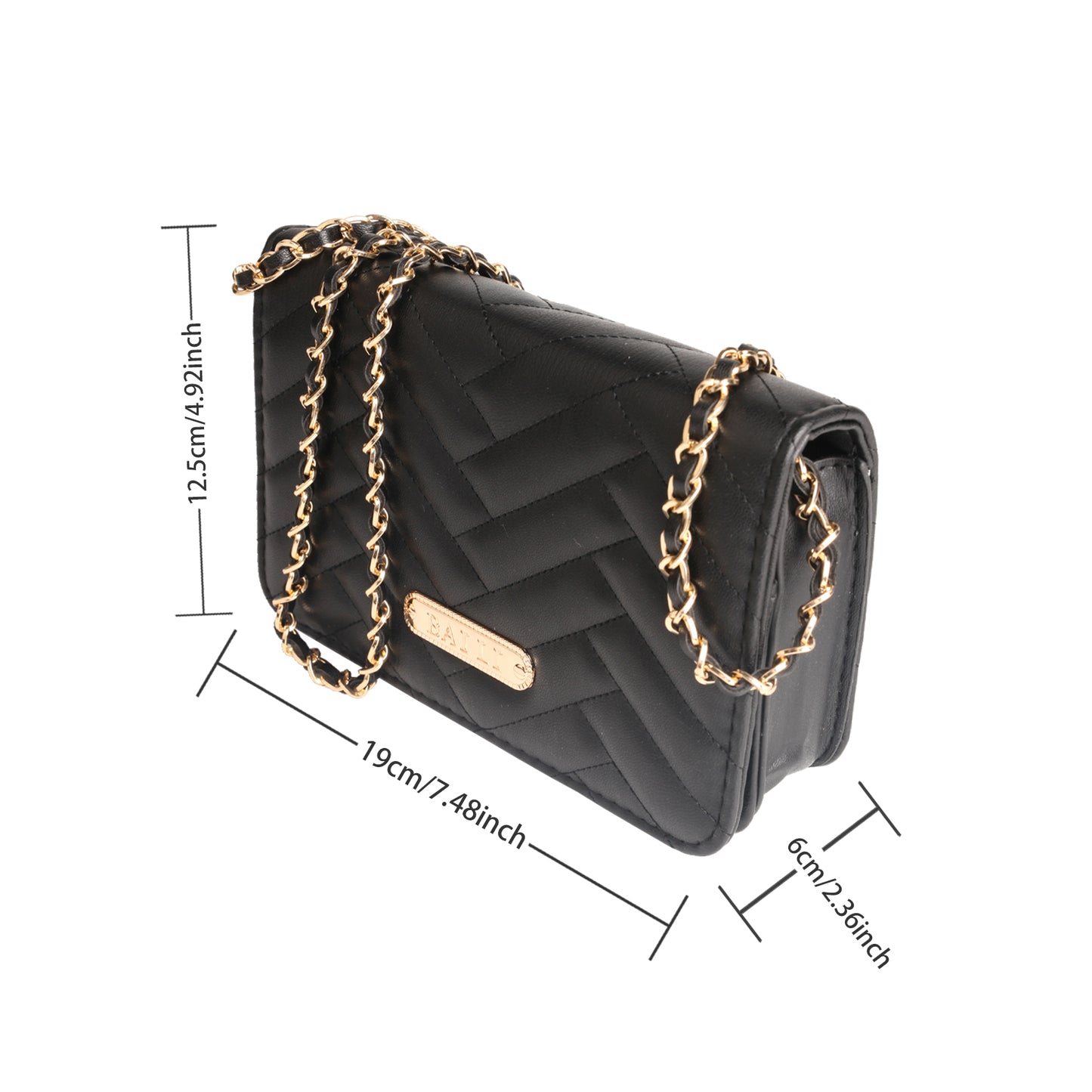 TMA EYES Women's Chain Bag: Convertible Clutch and Buckled Crossbody Shoulder Bag