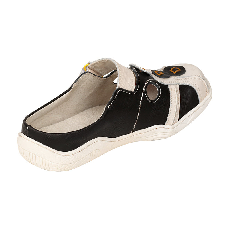 TMA EYES Women's Hand-Stitched Color-Block Slip-On Sandals with Velcro and Hollow Design