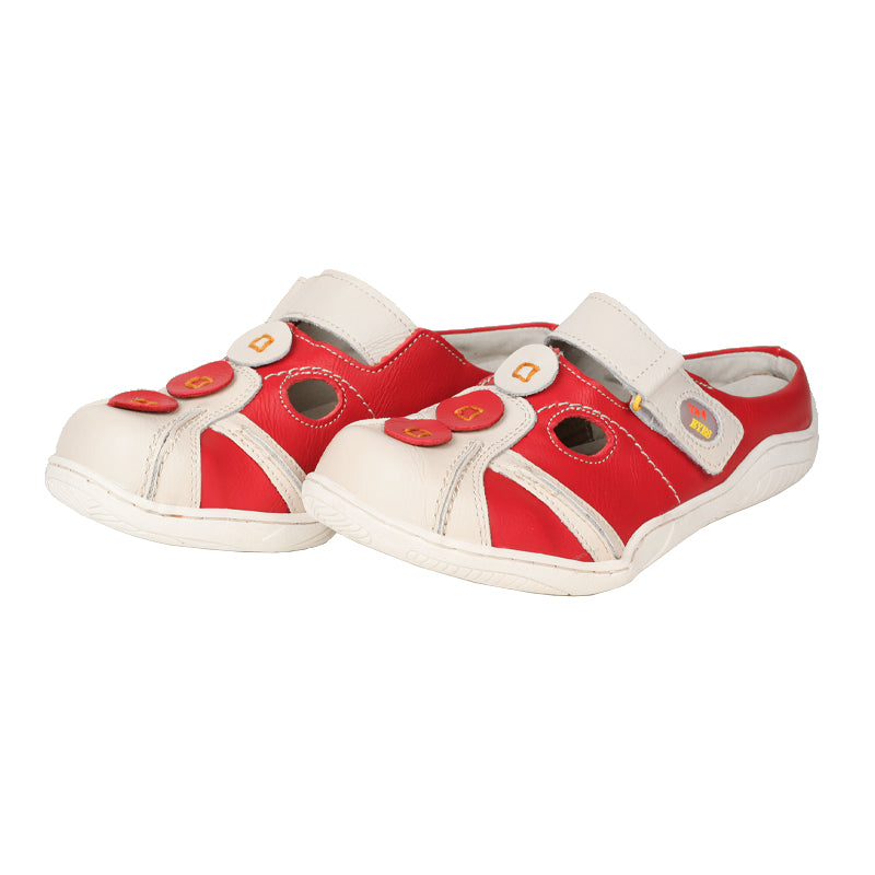 TMA EYES Women's Hand-Stitched Color-Block Slip-On Sandals with Velcro and Hollow Design