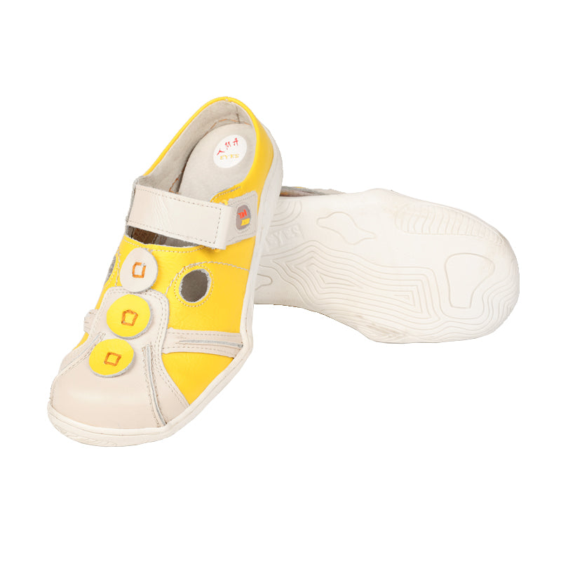 TMA EYES Women's Hand-Stitched Color-Block Slip-On Sandals with Velcro and Hollow Design