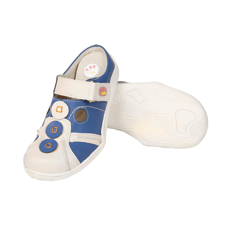 TMA EYES Women's Hand-Stitched Color-Block Slip-On Sandals with Velcro and Hollow Design