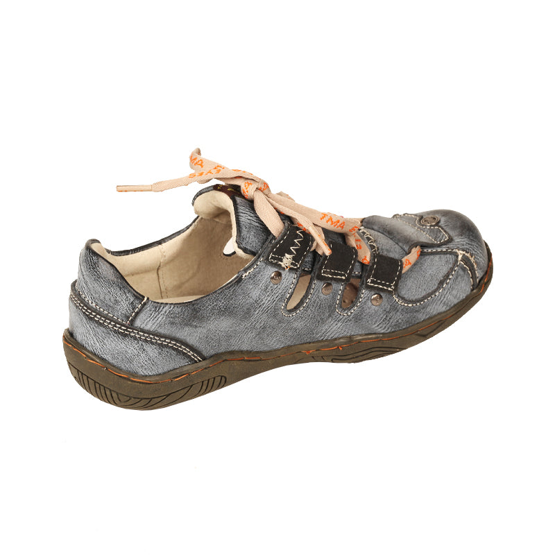 TMA EYES Women's Patchwork Leather Walking Sandal Shoes