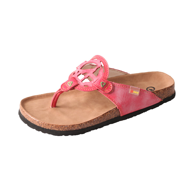 TMA EYES Women's Platform Toe-Ring Sandals: Stylish Hollow-Out Logo Slides for Indoor and Outdoor Summer Wear