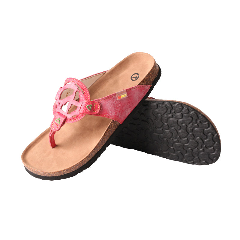 TMA EYES Women's Platform Toe-Ring Sandals: Stylish Hollow-Out Logo Slides for Indoor and Outdoor Summer Wear