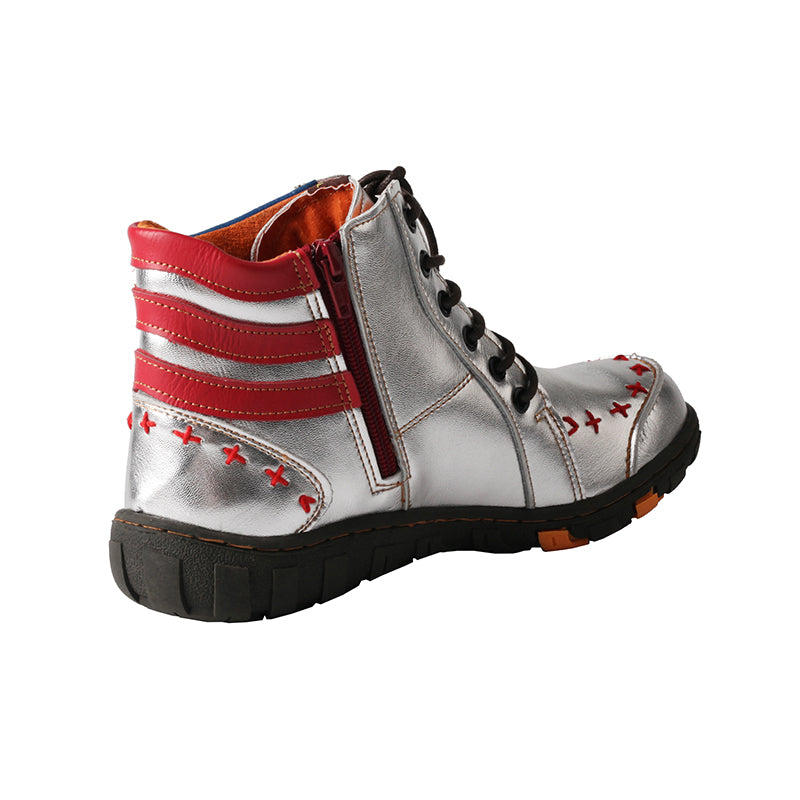 TMA EYES Ladies' New Arrival:  Stripe Patchwork Hand-Stitched Casual Sports Ankle Boots for All Seasons