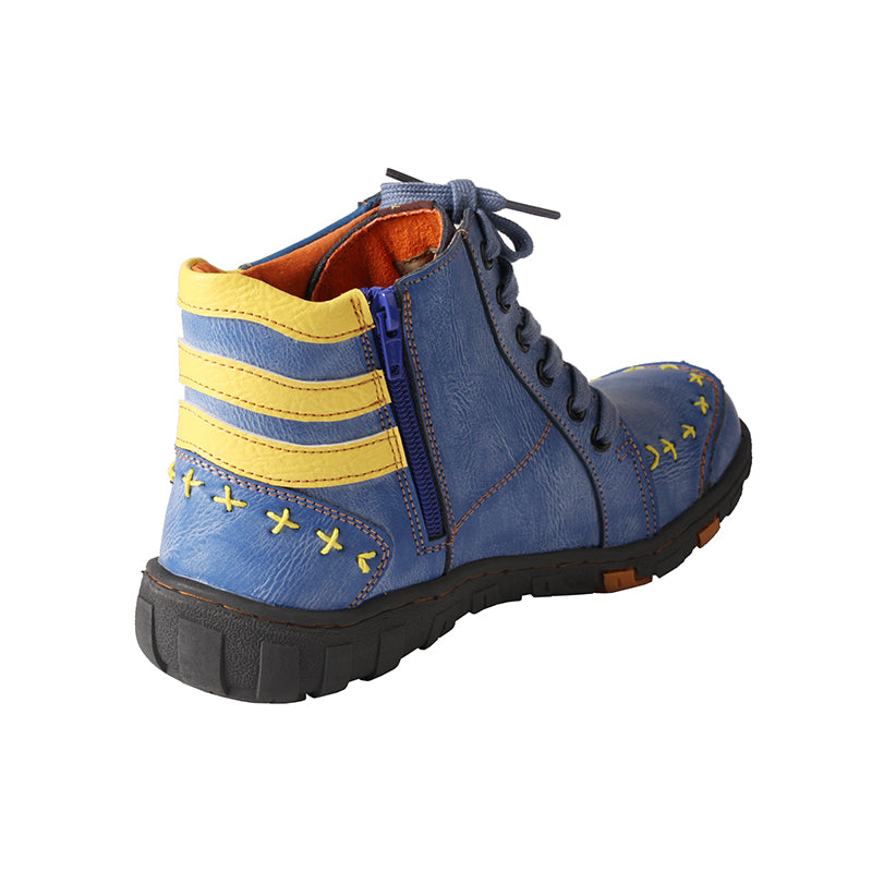 TMA EYES Ladies' New Arrival:  Stripe Patchwork Hand-Stitched Casual Sports Ankle Boots for All Seasons