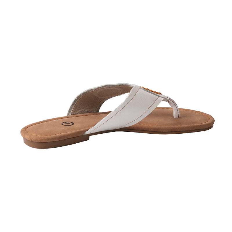 TMA EYES Women's New Arrival: Genuine Leather V-Shaped Toe Comfortable Slip-On Sandals