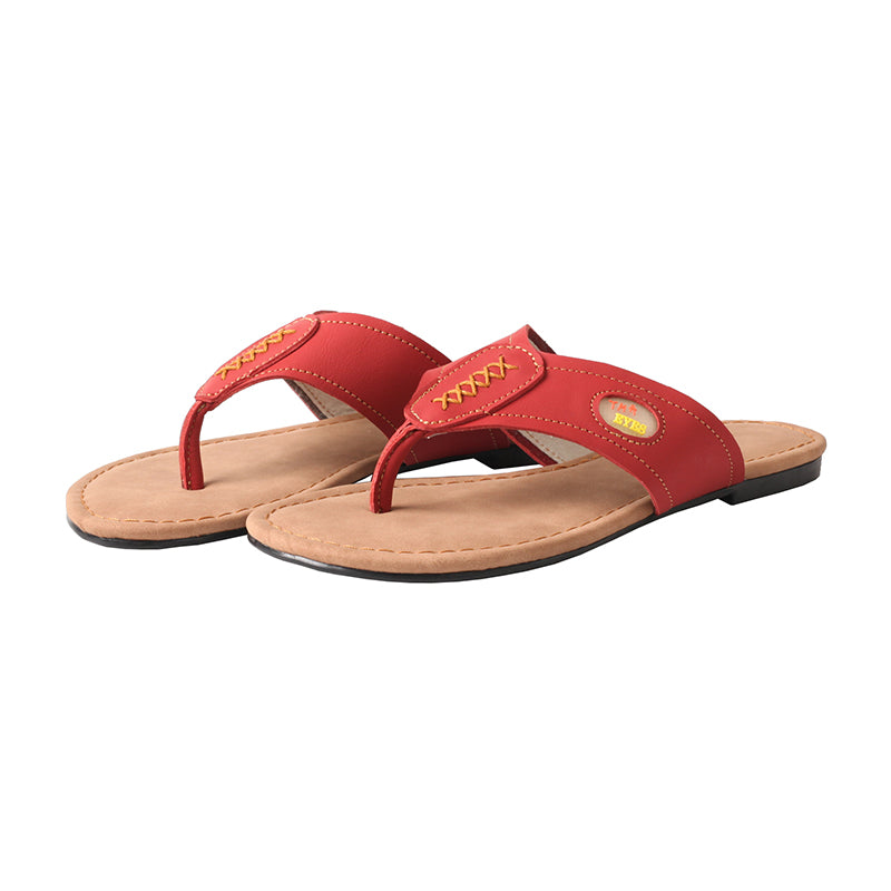 TMA EYES Women's New Arrival: Genuine Leather V-Shaped Toe Comfortable Slip-On Sandals