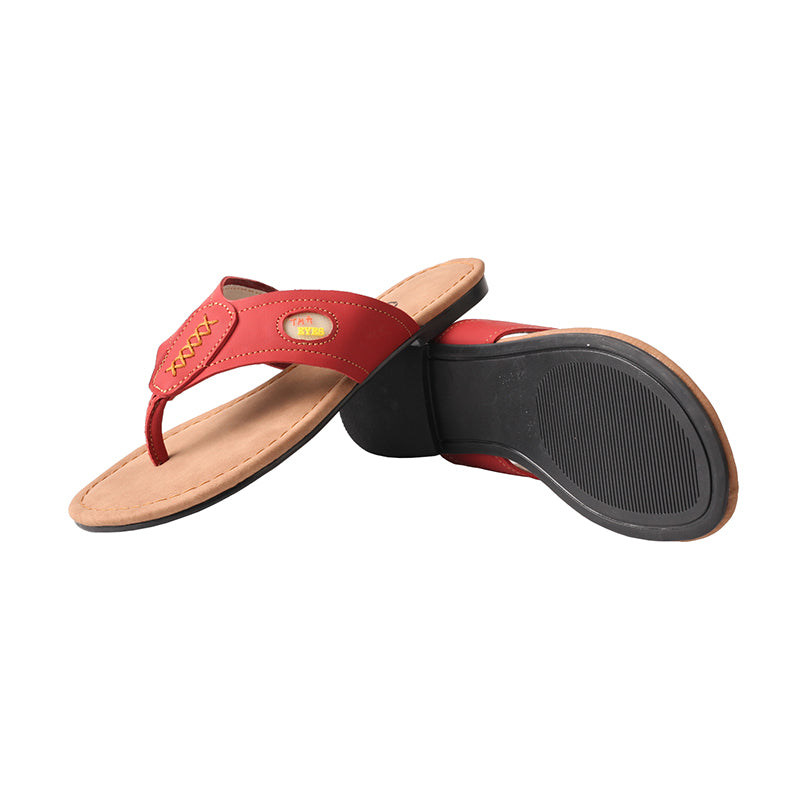 TMA EYES Women's New Arrival: Genuine Leather V-Shaped Toe Comfortable Slip-On Sandals
