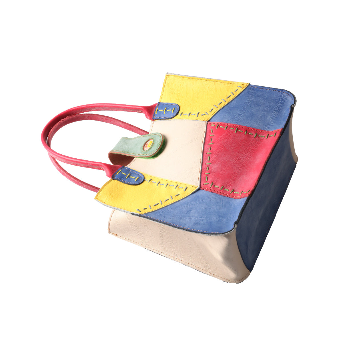 TMA EYES Multi-color Patchwork Handbag: Women's Contrasting New Tote Bag, Lightweight Commute, Fashionable High-End Ladies Bag