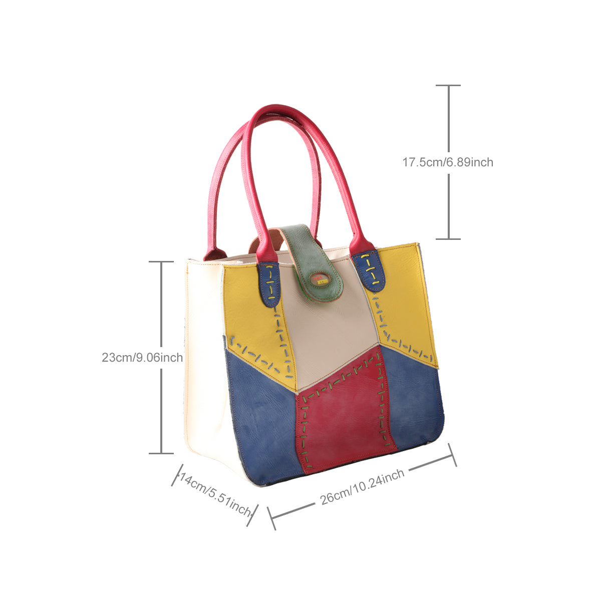 TMA EYES Multi-color Patchwork Handbag: Women's Contrasting New Tote Bag, Lightweight Commute, Fashionable High-End Ladies Bag