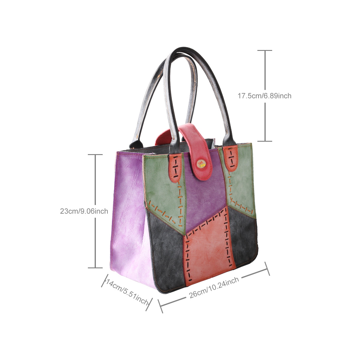 TMA EYES Multi-color Patchwork Handbag: Women's Contrasting New Tote Bag, Lightweight Commute, Fashionable High-End Ladies Bag