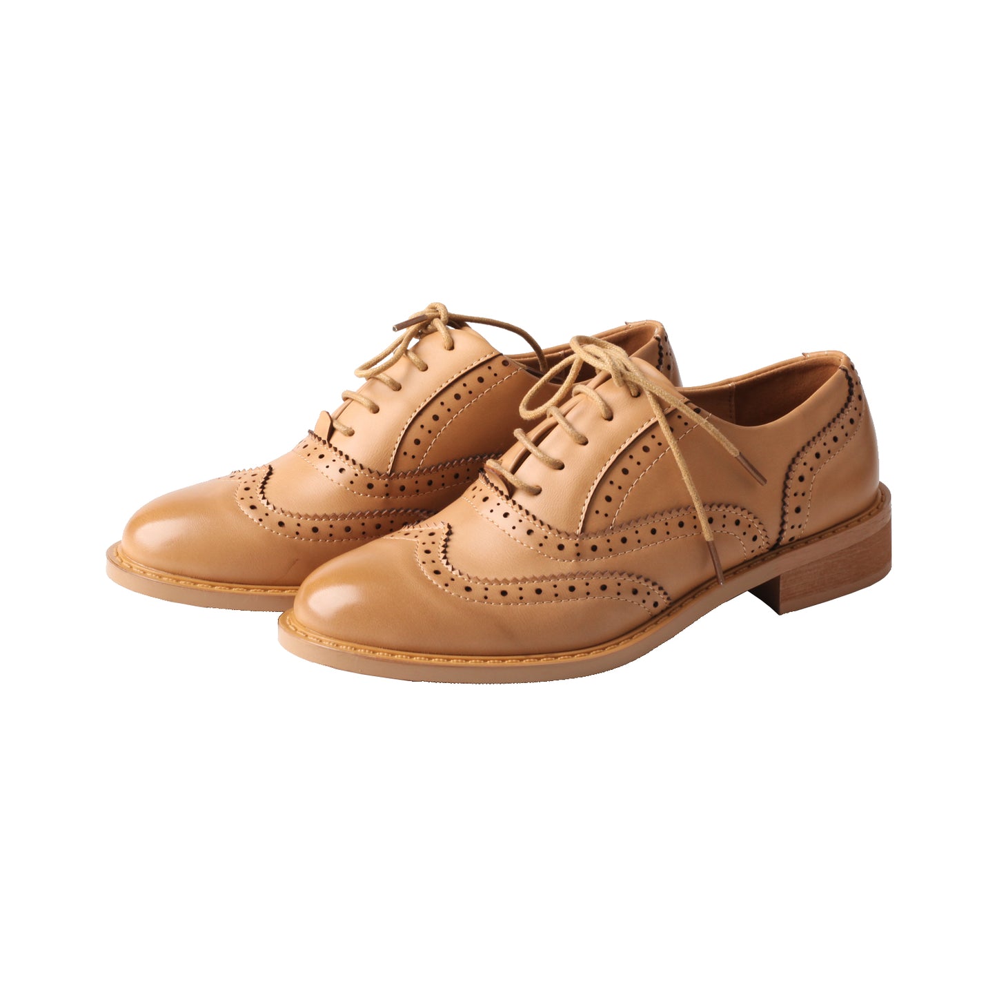 TMA EYES Baroque Retro carved British Style Lace-up Oxford Women's Casual Leather Shoes